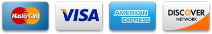 Accepted payments: Mastercard, Visa, American Express, Discover